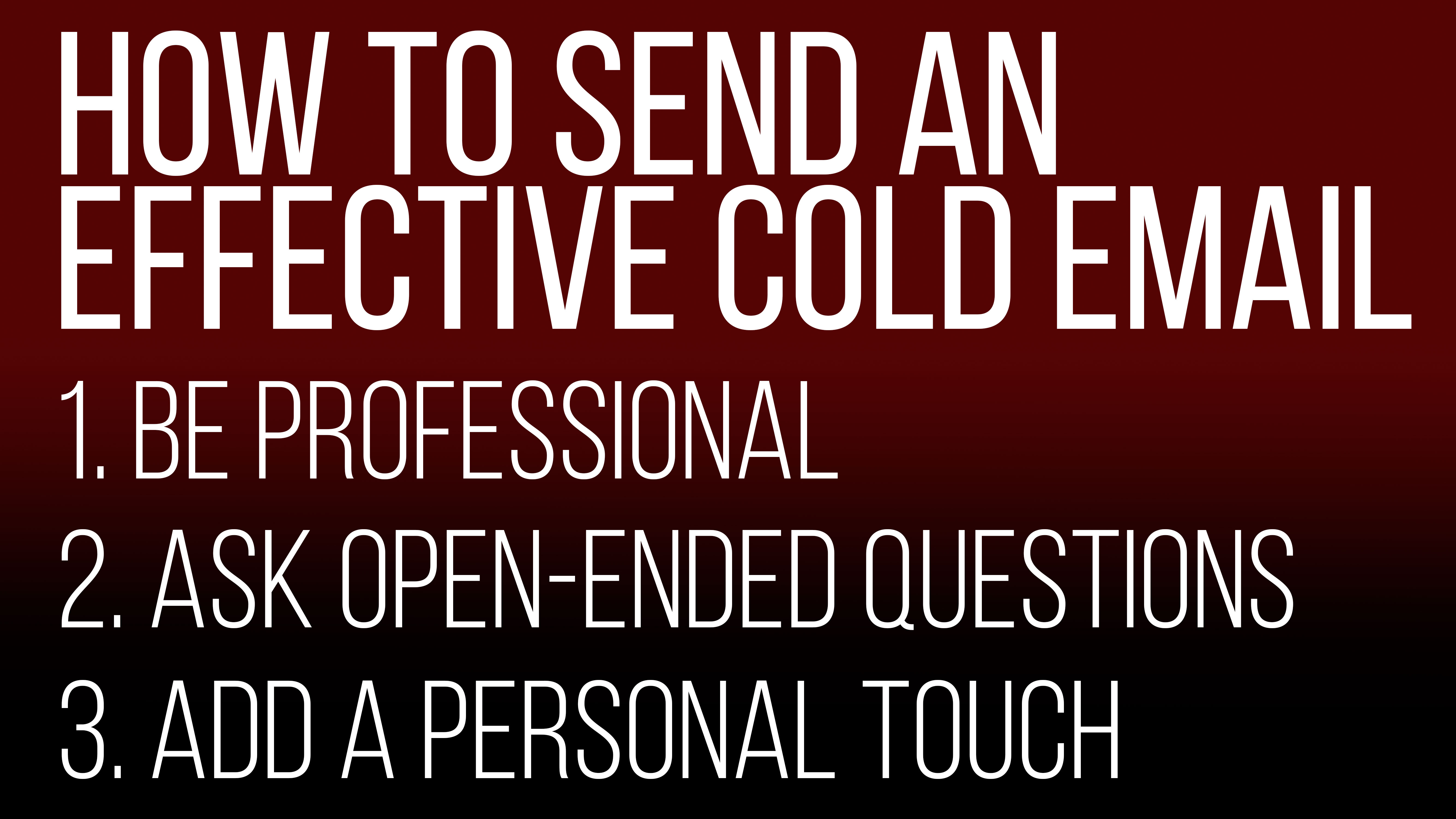 How to Send an Effective Cold Email - Sales Tips